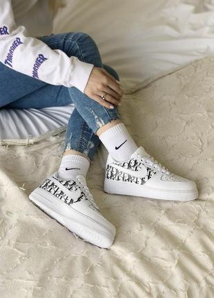 Кроссовки nike air force 1 dior white кросівки7 фото