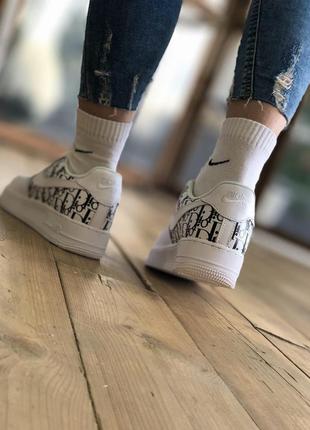 Кроссовки nike air force 1 dior white кросівки8 фото