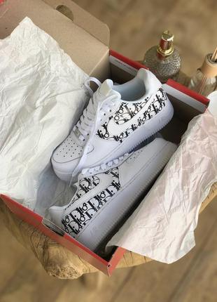 Кроссовки nike air force 1 dior white кросівки9 фото