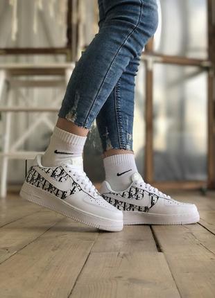 Кроссовки nike air force 1 dior white кросівки10 фото