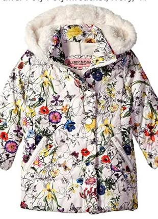 Очень красивая куртка для девочки от бренда urban republic с орнаментом в стиле gucci