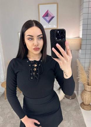 Жіноча кофтинка зі шнуровкою - це безпрограшний варіант 42, 44, 46, 48