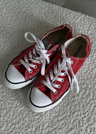 Красные оригинальные converse3 фото