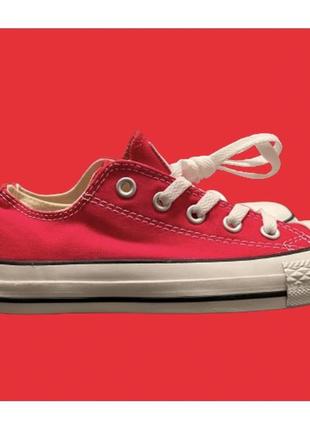 Кеди converse all star низькі 35(22) 39(24.5) 44(27) унісекс конверс red червоні на весну літо осінь2 фото