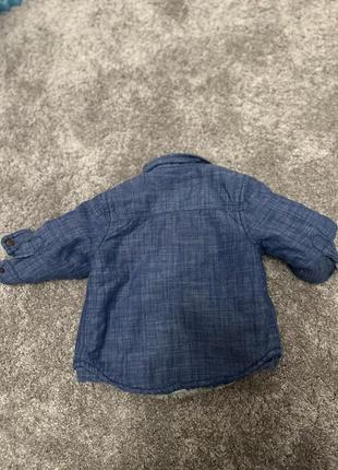 Джинсовая рубашка - куртка на меху next3 фото