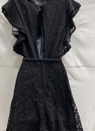 Новое кружевное платье в чёрном цвете от boohoo10 фото