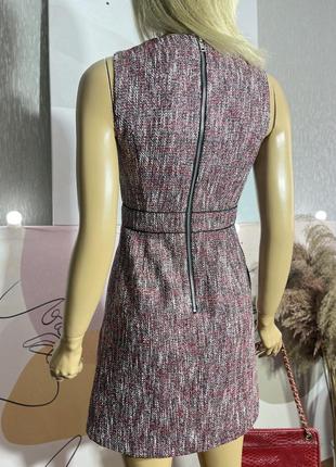 Твидовая мини платье с люрексом5 фото