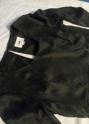 100% шелк черное идеальное базовое платье с открытой спиной л4 фото