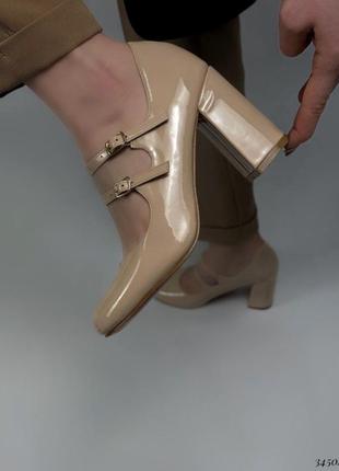 Лаковані туфлі мері джейн, чорні - арт. 34504