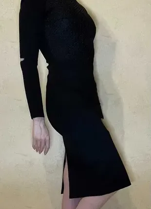 Облегающее дизайнерська чорна сукня "віктор черкаський"4 фото