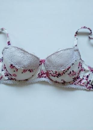 New look бюстальтер бюсталтер лифчик с кружевом розовый нью лук ліфчик лівчик рожевий мереживо