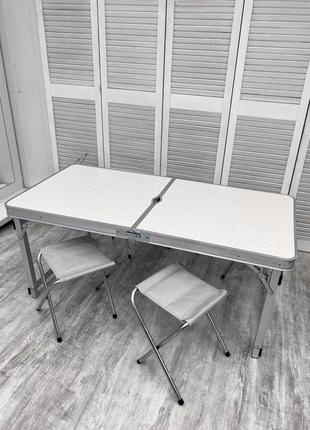 Складной туристический усиленный алюминиевый стол folding table