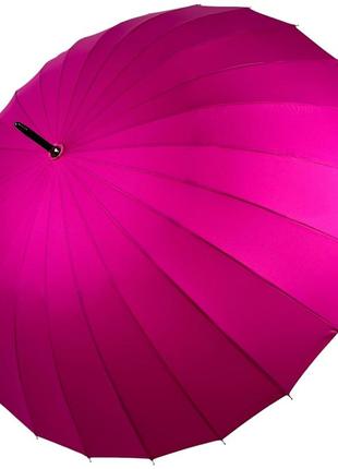 Однотонный механический зонт-трость на 24 спицы от toprain, розовый, n 0609-7