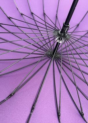 Однотонна механічна парасоля-тростина на 24 спиці від toprain, фіолетовий, n 0609-66 фото