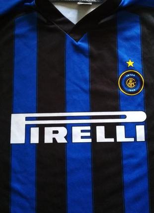 Мужская винтажная футбольная футболка pirelli fc inter 1908 milan (l-xl) jersey очень редкая4 фото
