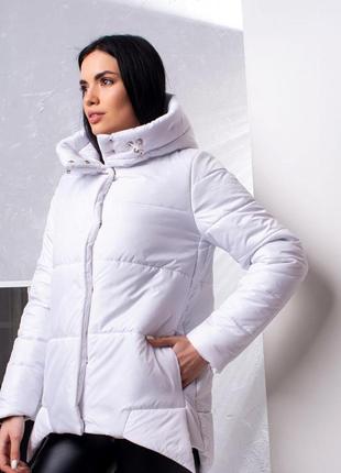 Курточка жіноча, осінь/зима, з капюшоном розміри: s, m, l (біла)