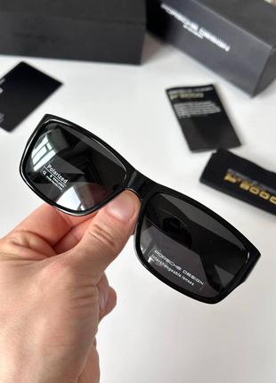 Сонцезахисні чоловічі окуляри на велике обличчя оправа пластик лінзи polarized7 фото
