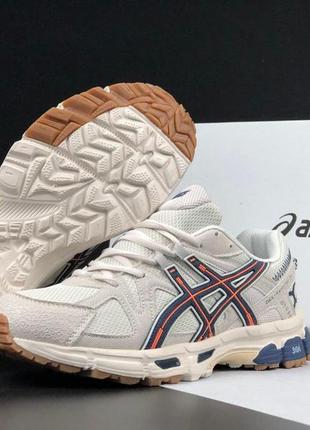 Чоловічі кросівки  asics Gel-Nimbus gel kahana 8 бежеві з помаранчевим
