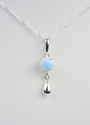 Срібний кулон ларімар арт. 771052