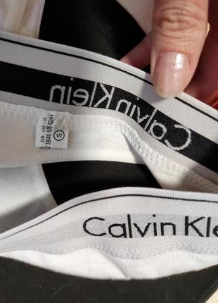 Жіночі трусики стрінги білі  calvin klein труси3 фото