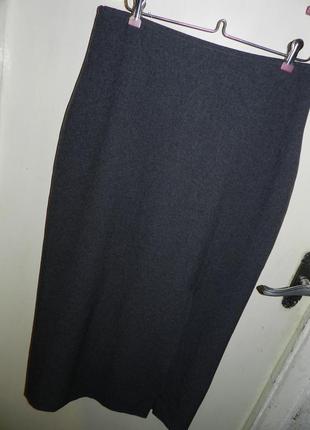 Элегантная,офисная,серая,длинная,юбка-карандаш с разрезами,yessica (c&a)3 фото
