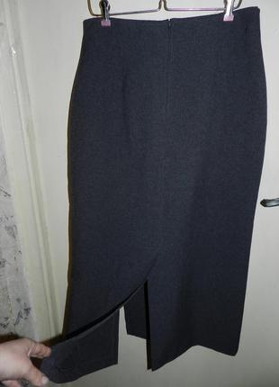 Элегантная,офисная,серая,длинная,юбка-карандаш с разрезами,yessica (c&a)5 фото