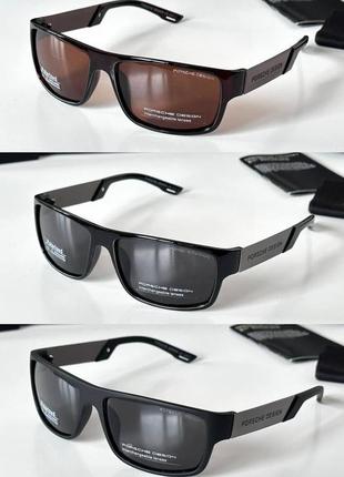 Сонцезахисні чоловічі окуляри на середнє обличчя оправа пластик лінзи polarized1 фото
