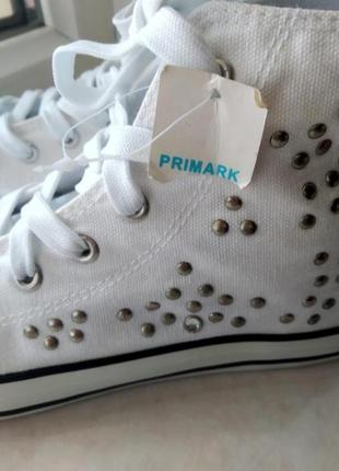 Новые молодежные высокие текстильные слипоны кеды бренда primark uk 7 eur 40-414 фото