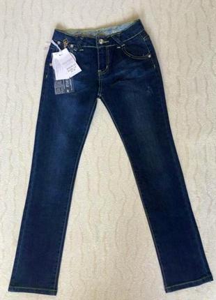 Демисезонные джинсы для девочки подростка 146-170