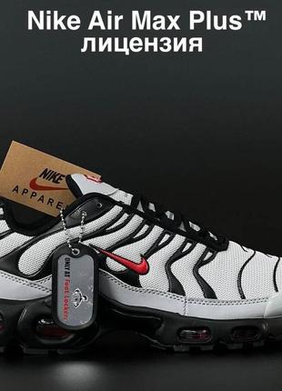 Чоловічі кросівки  nike air max plus tn   сірі з чорним7 фото