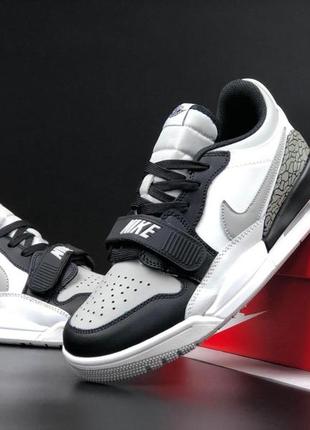 Чоловічі кросівки  nike jordan legacy 312 low   білі з чорним\сірі1 фото