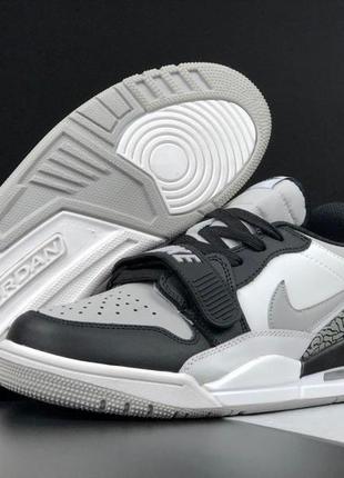 Чоловічі кросівки  nike jordan legacy 312 low   білі з чорним\сірі4 фото