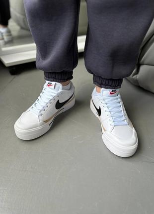 Nike court legacy lift white7 фото