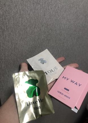 Пробники лот. tous, armani