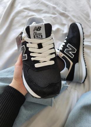 Женские кроссовки new balance 574&nbsp;black6 фото