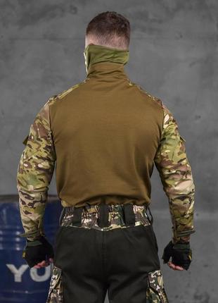 Бойова кофта мультикам тактична сорочка з довгими рукавами чоловіча військова сорочка ріп стоп5 фото
