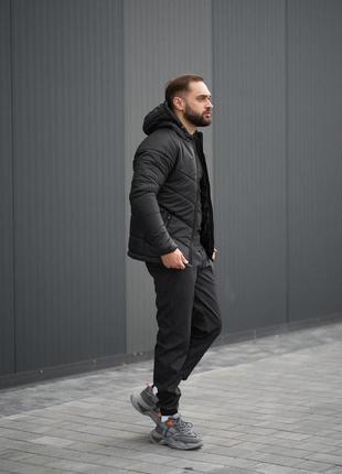 Комплект чоловічий tnf: куртка tnf чорна + штани tnf чорні. барсетка tnf у подарунок! `ps`4 фото