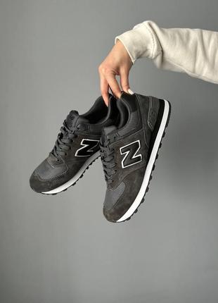 Мужские кроссовки new balance 574 dark grey6 фото