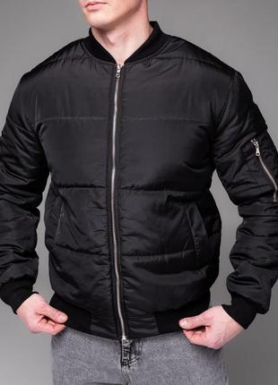 Чоловіча демісезонна куртка бомбер із кишенею на рукаві, s-xl розміри4 фото