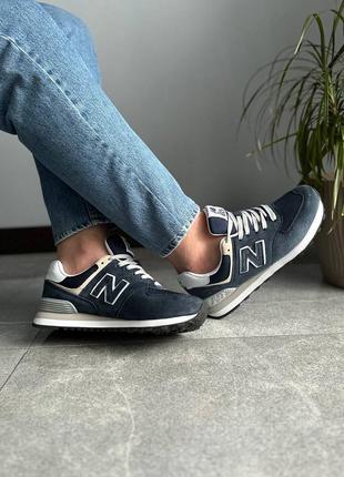 Мужские кроссовки new balance 574 dark blue