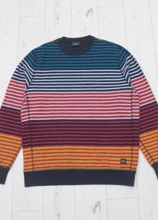 Paul smith striped multicolor sweatshirt світшот в полоску кофта ps розмір l