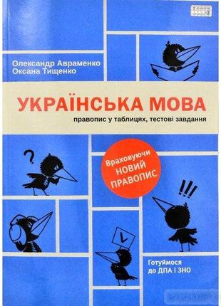 Руководство украинский язык правописание в таблицах тестовые задания александр авраменко (на украинском языке)