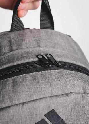Рюкзак матрац сірий меланж adidas чорне лого `ps`7 фото