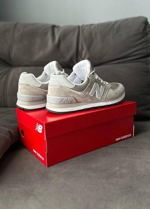 Мужские кроссовки new balance 574 light grey7 фото