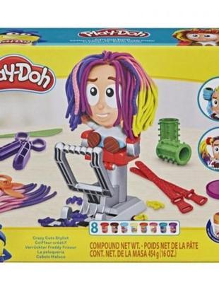 Игровой набор с пластелином play-doh crazy cuts stylist сумасшедшие прически