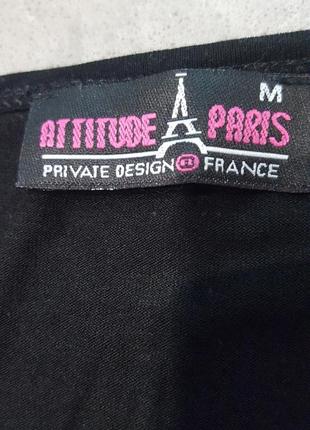 Attitude paris футболка,декорированная стразами6 фото