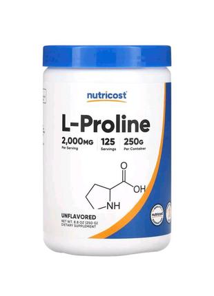 Nutricost l — пролін у порошку — 250 грамів/сша2 фото