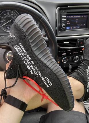 Кросівки чорні адідас ізі 350 офф вайт, adidas yeezy 350 off-white2 фото