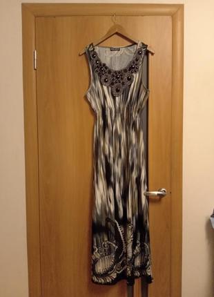 Хорошенькое трикотажное платье в пол, размер 14-162 фото