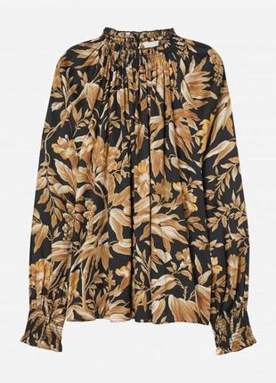 Шикарная блуза с растительным орнаментом h&m2 фото